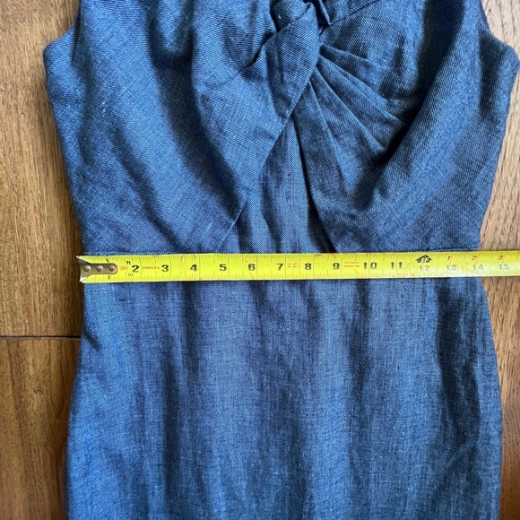 NWT J. Crew Linen Cotton Shift Dress Blue Womens Sz 4 Preppy Minimal New England - Picture 6 of 10